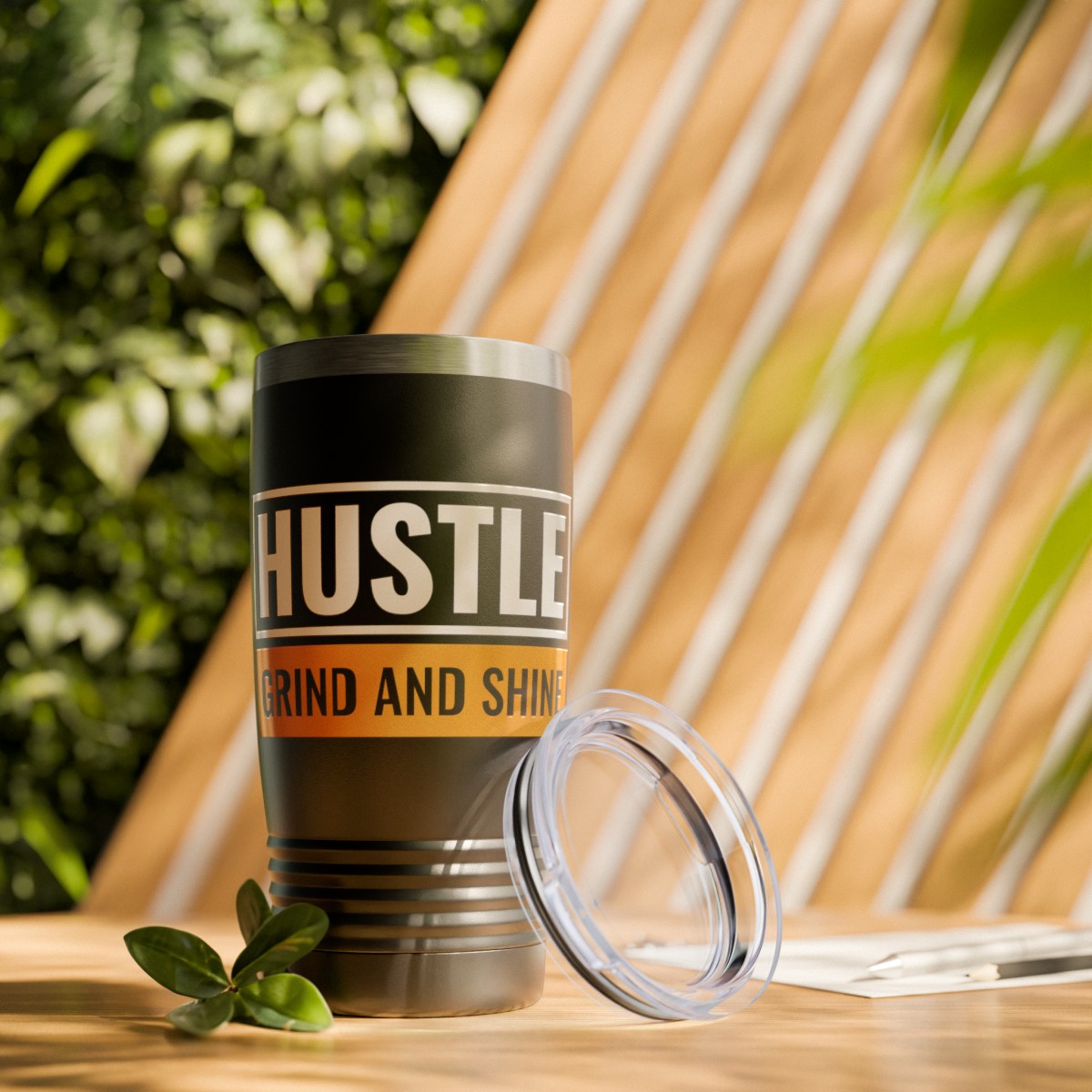 Swooftee - Hustle Grind and Shine Ringneck Tumbler, 20oz