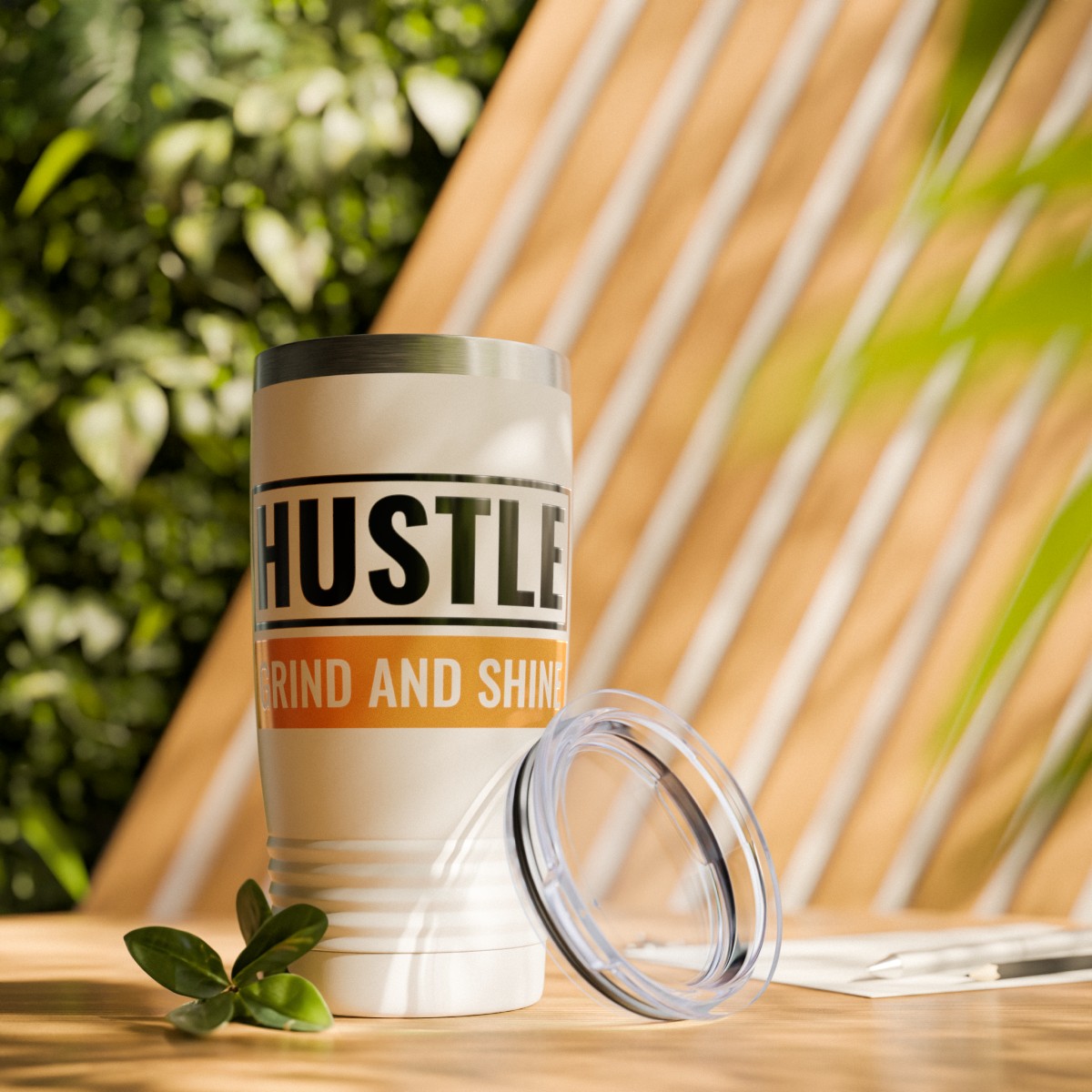Swooftee - Hustle Grind and Shine Ringneck Tumbler, 20oz
