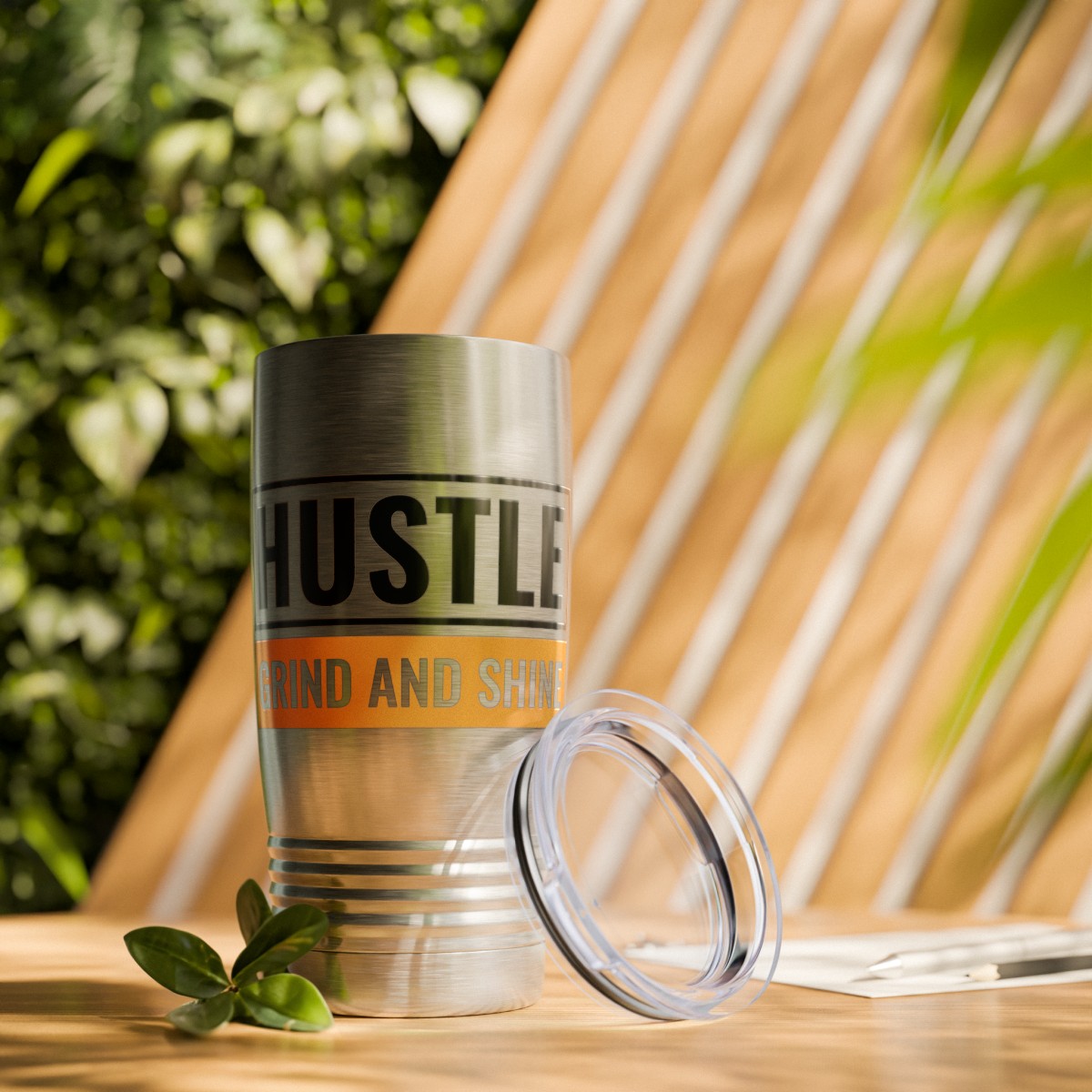 Swooftee - Hustle Grind and Shine Ringneck Tumbler, 20oz