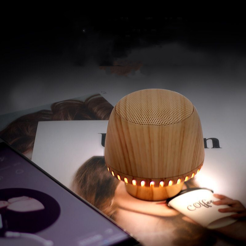Portable Mushroom Small Audio TWS Pair Box LED With Night Light