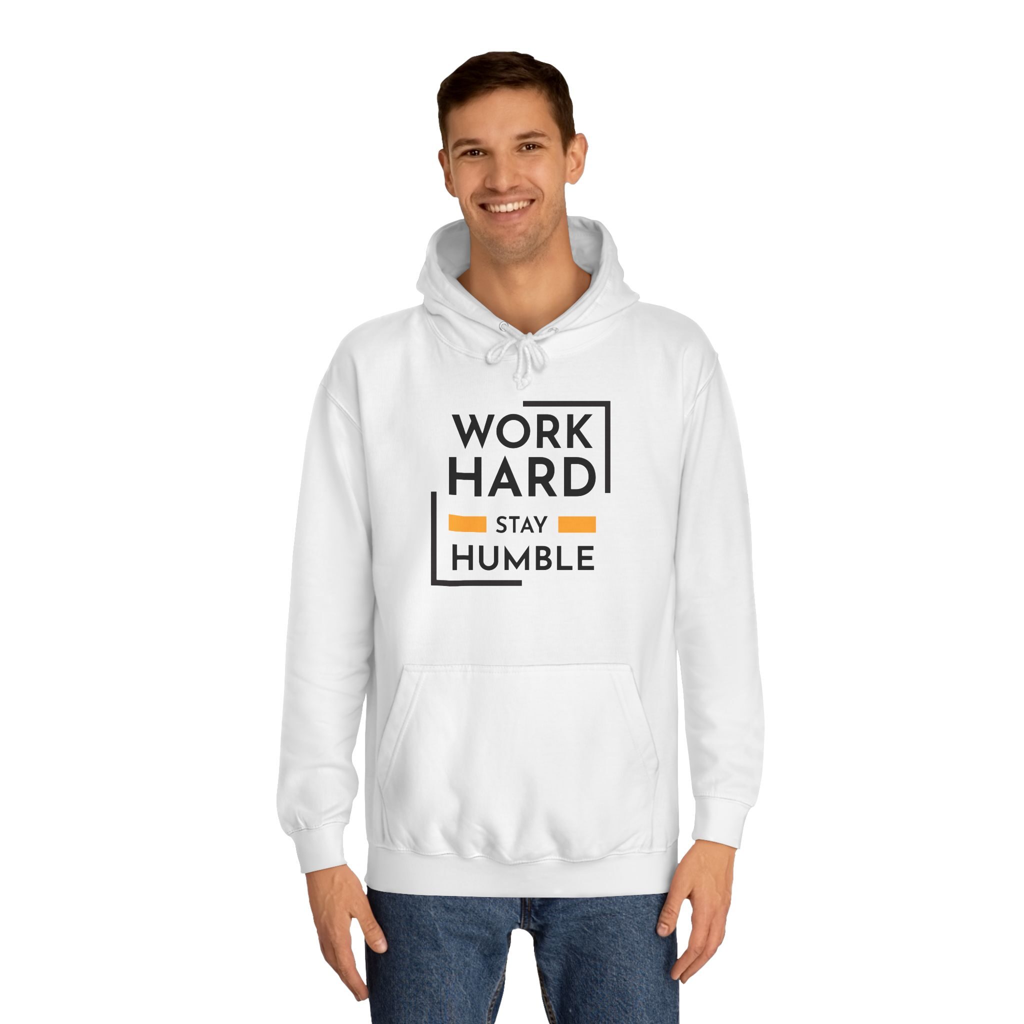 Work Hard Stay Humble Unisex College Hoodie
