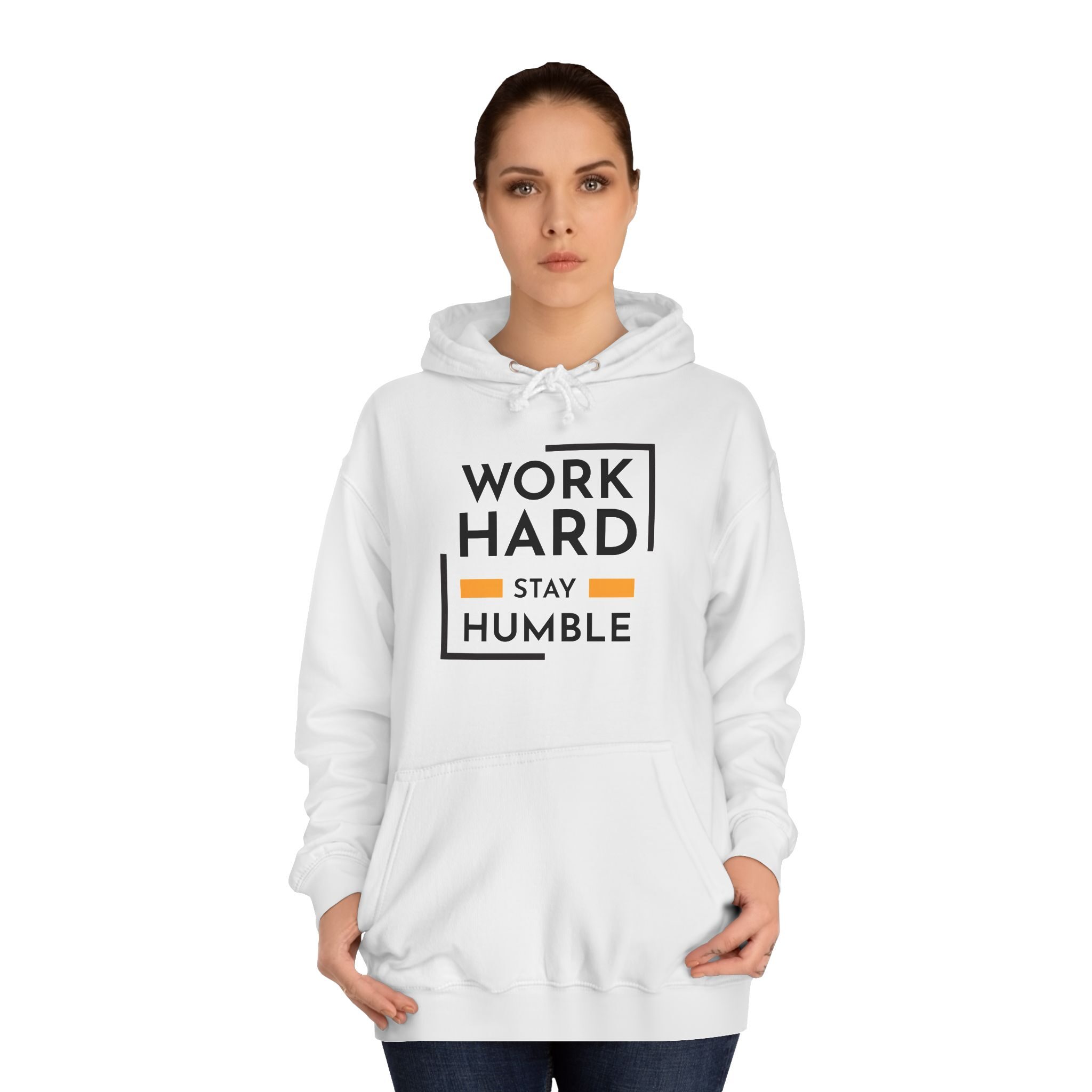 Work Hard Stay Humble Unisex College Hoodie