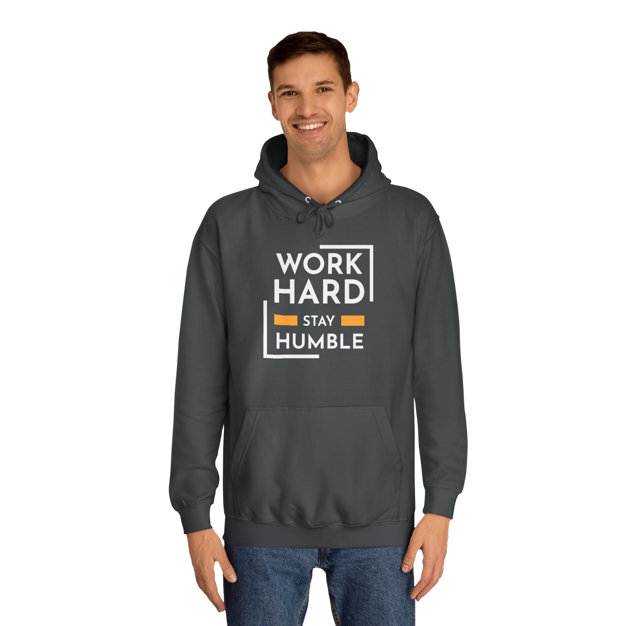 Work Hard Stay Humble Unisex College Hoodie